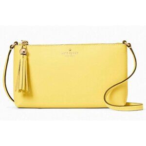 S Kate Spade Ivy Street Amy Smooth Yellow Leather Crossbody WKRU4856 NWT $198